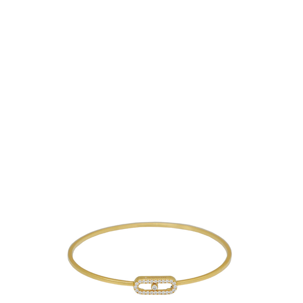 Messika 18K Yellow Gold Diamond Move Uno Pave Flex Small Bracelet
