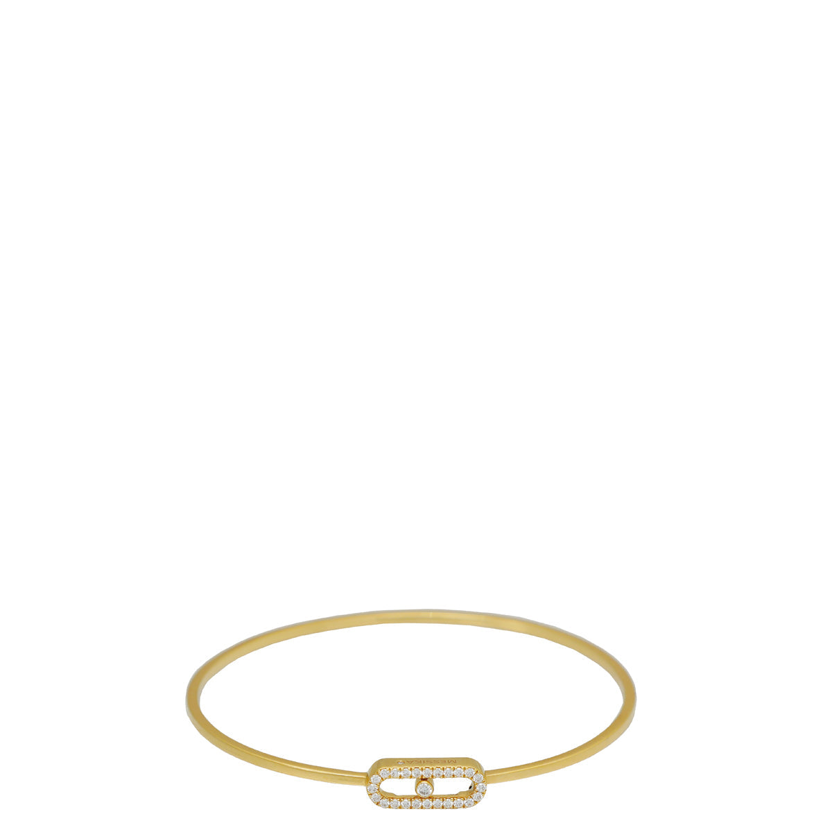 Messika 18K Yellow Gold Diamond Move Uno Pave Flex Small Bracelet