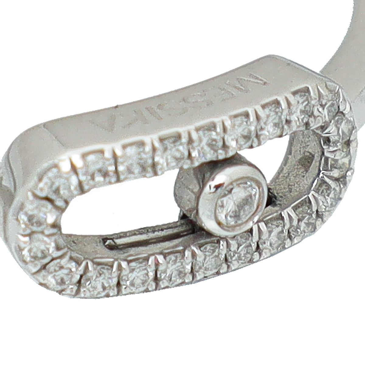 Messika 18K White Gold Diamond Move Uno Ring (56-57)