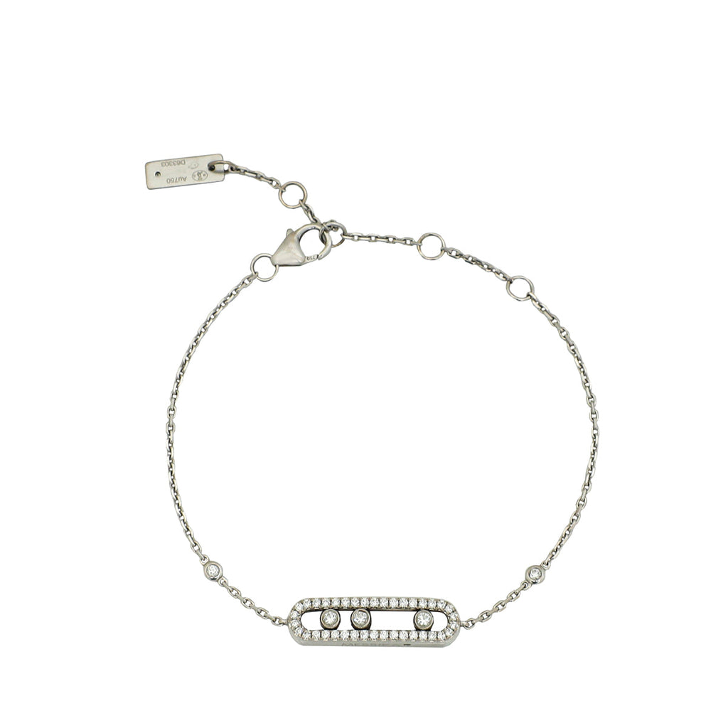 Messika 18K White Gold Baby Move Pavé Diamond Bracelet