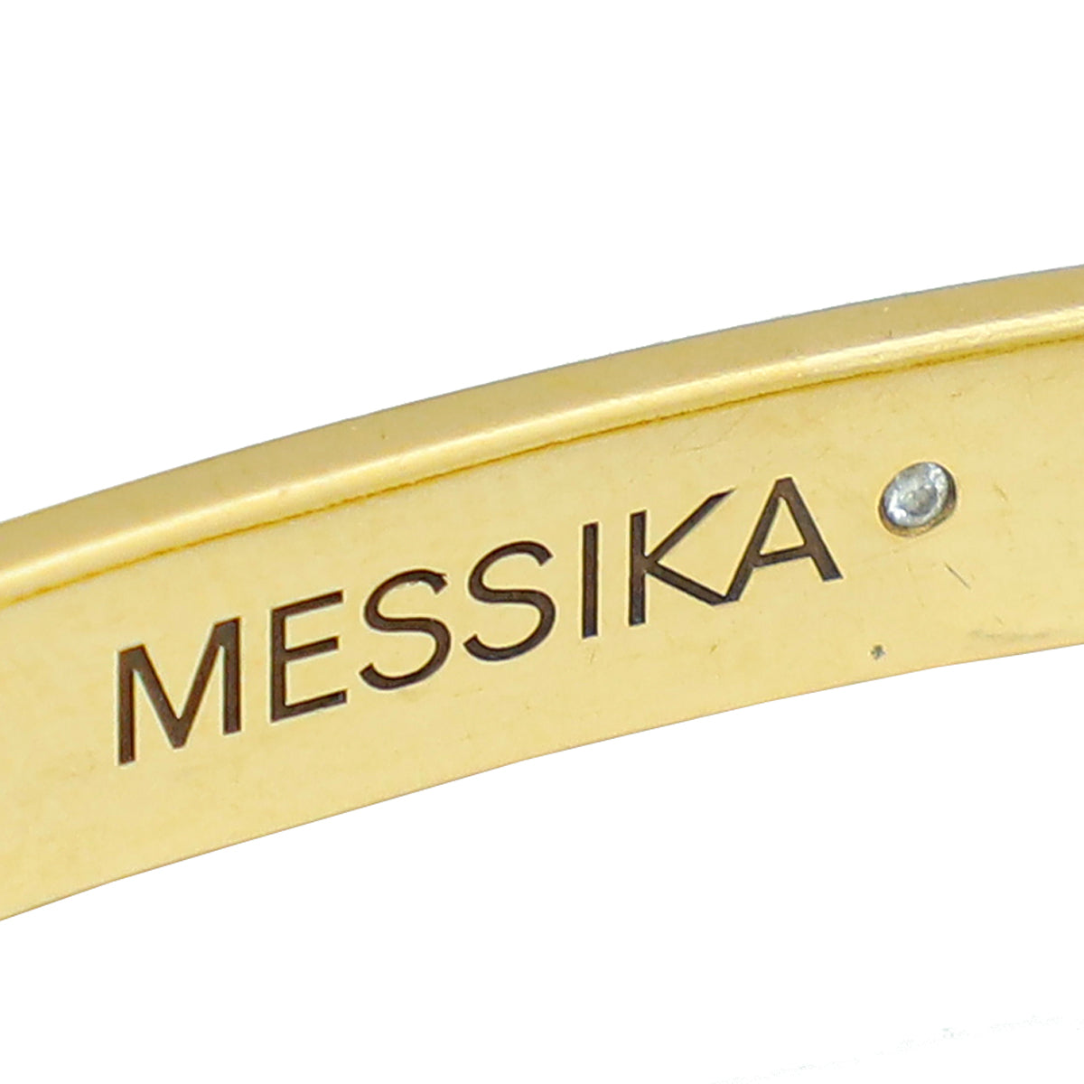 Messika 18K Yellow Gold Move Noa Pavé Diamond SM Small Bangle 17