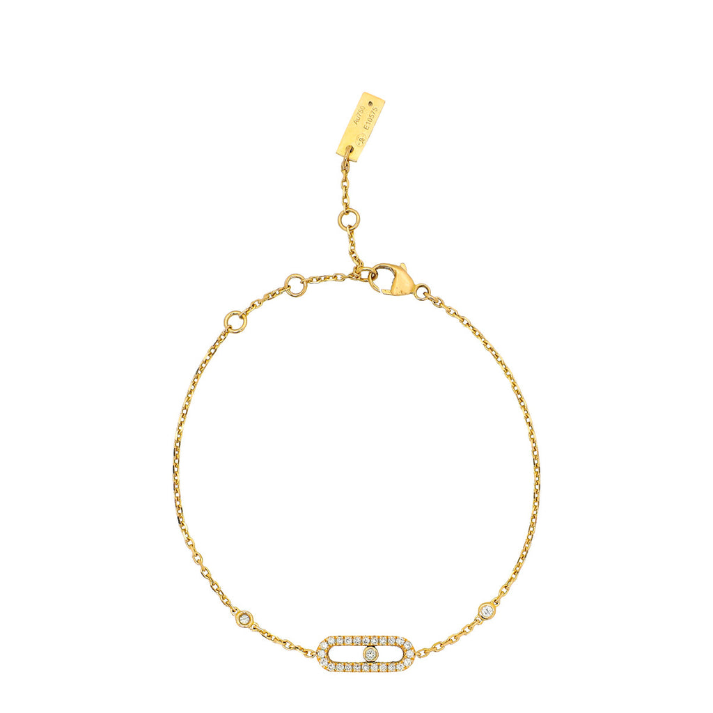 Messika 18K Pink Gold Move Uno Pave Diamond Bracelet