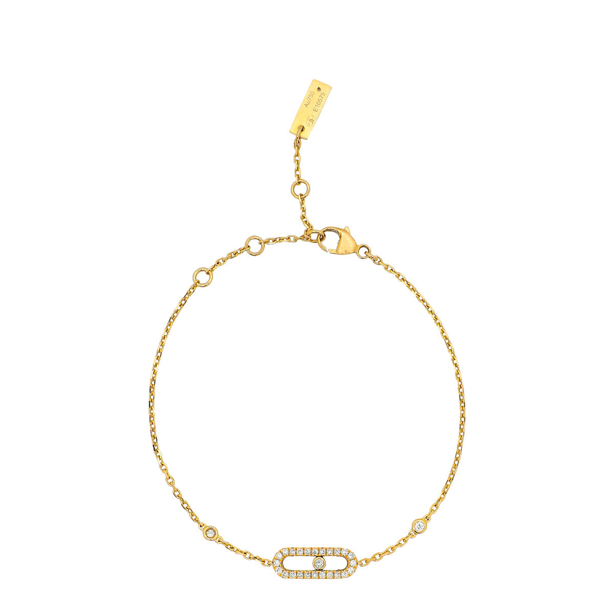 Messika 18K Pink Gold Move Uno Pave Diamond Bracelet