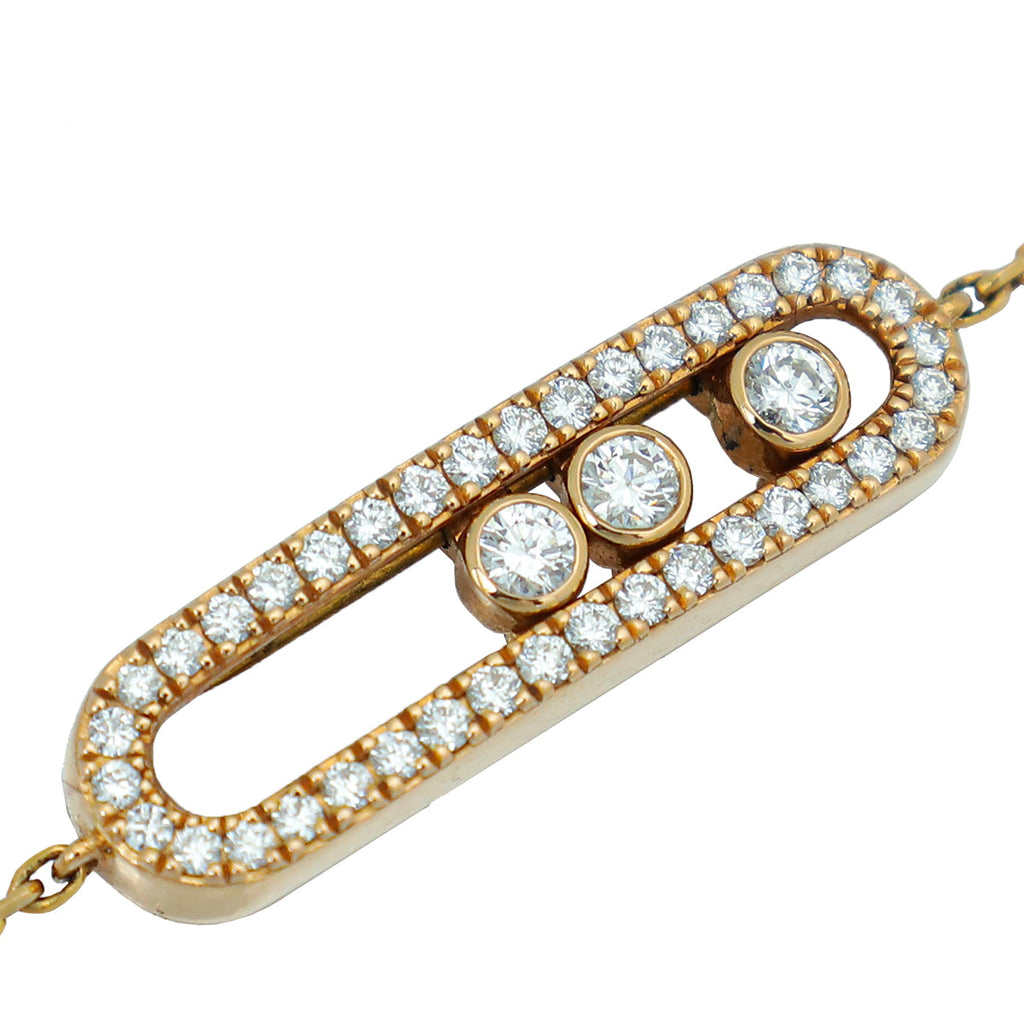 Messika 18K Rose Gold Baby Move Diamond Pavé Bracelet