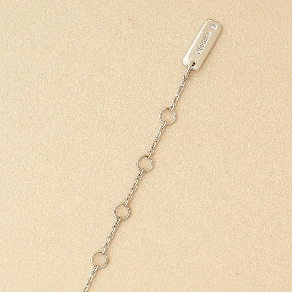 Messika 18K White Gold Lucky Eye Pave Diamond Bracelet