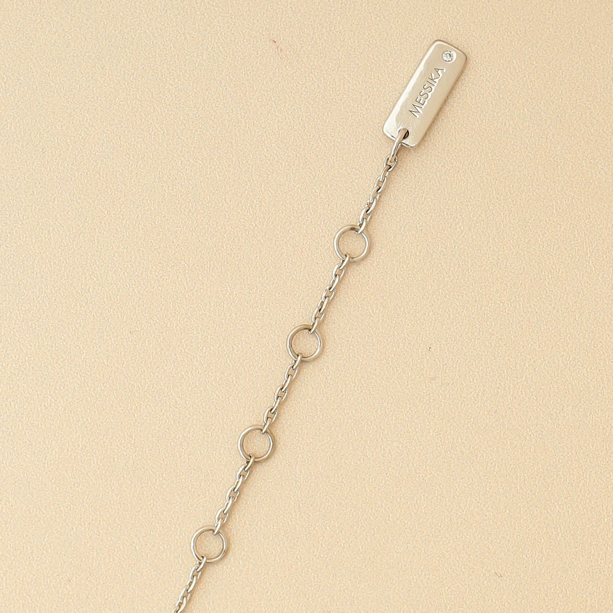 Messika 18K White Gold Lucky Eye Pave Diamond Bracelet