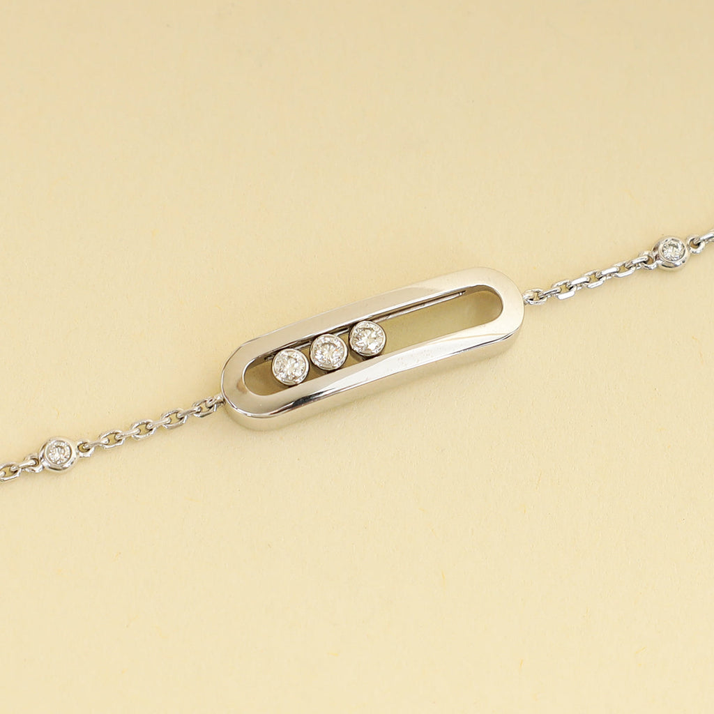 Messika 18K White Gold Diamonds Baby Move Bracelet