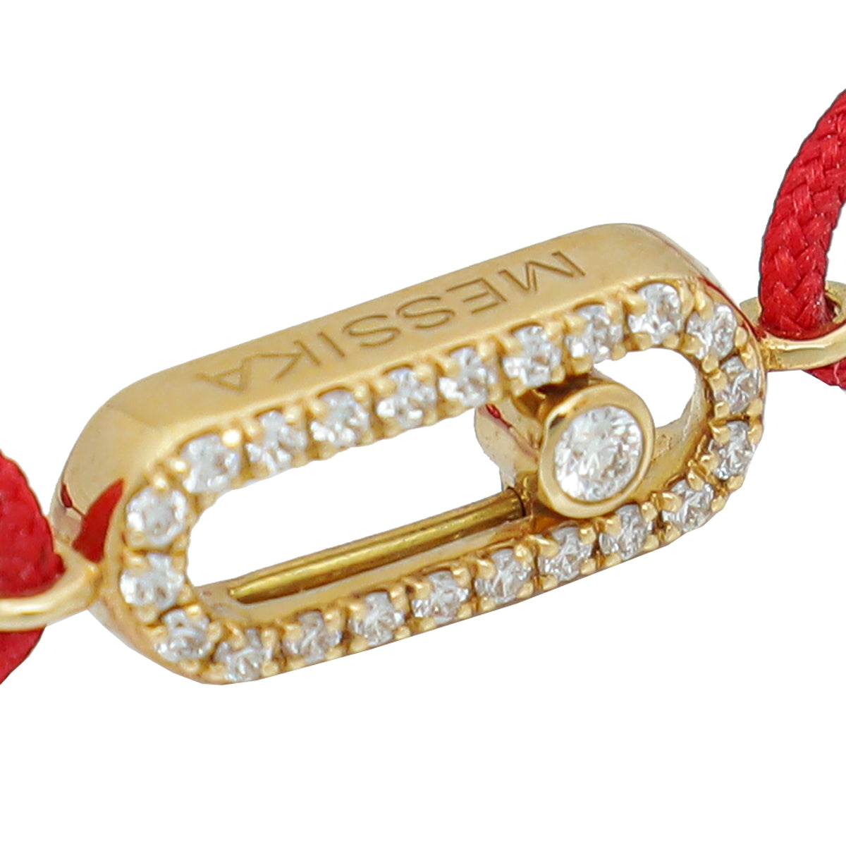 Messika 18K Yellow Gold Move Uno Red Diamond Cord Bracelet