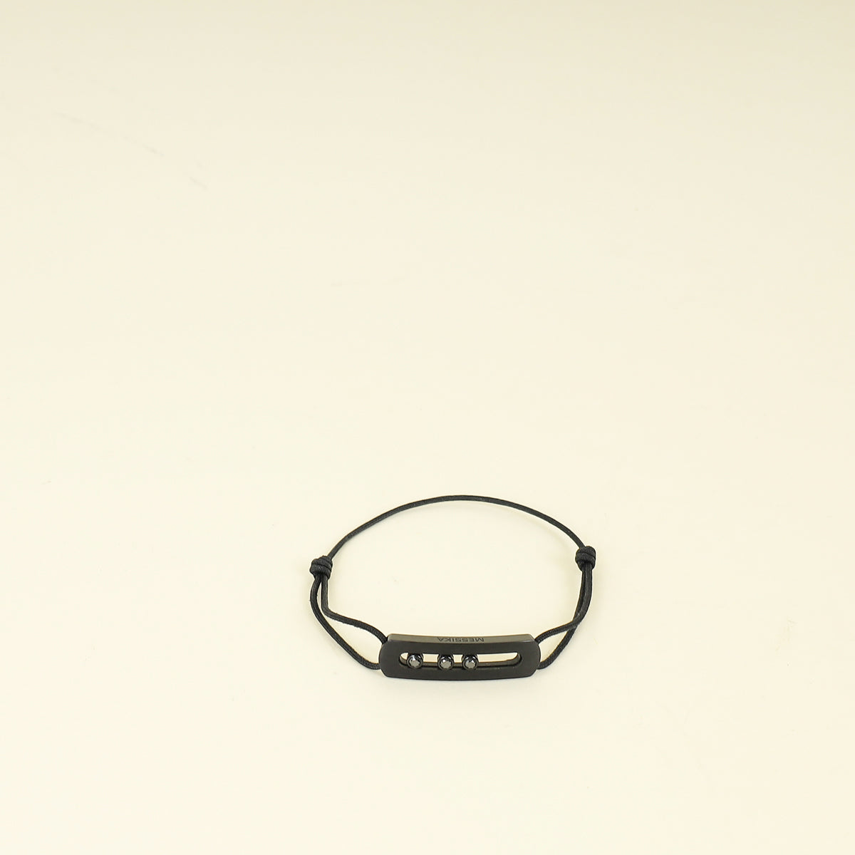 Messika Black Titanium Diamond Move in Cord Bracelet (For Men)