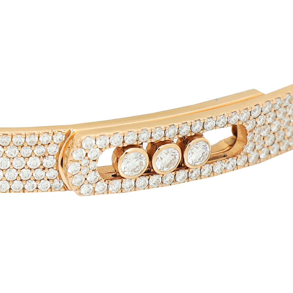 Messika 18K Pink Gold Diamond Noa Full Pave Bangle