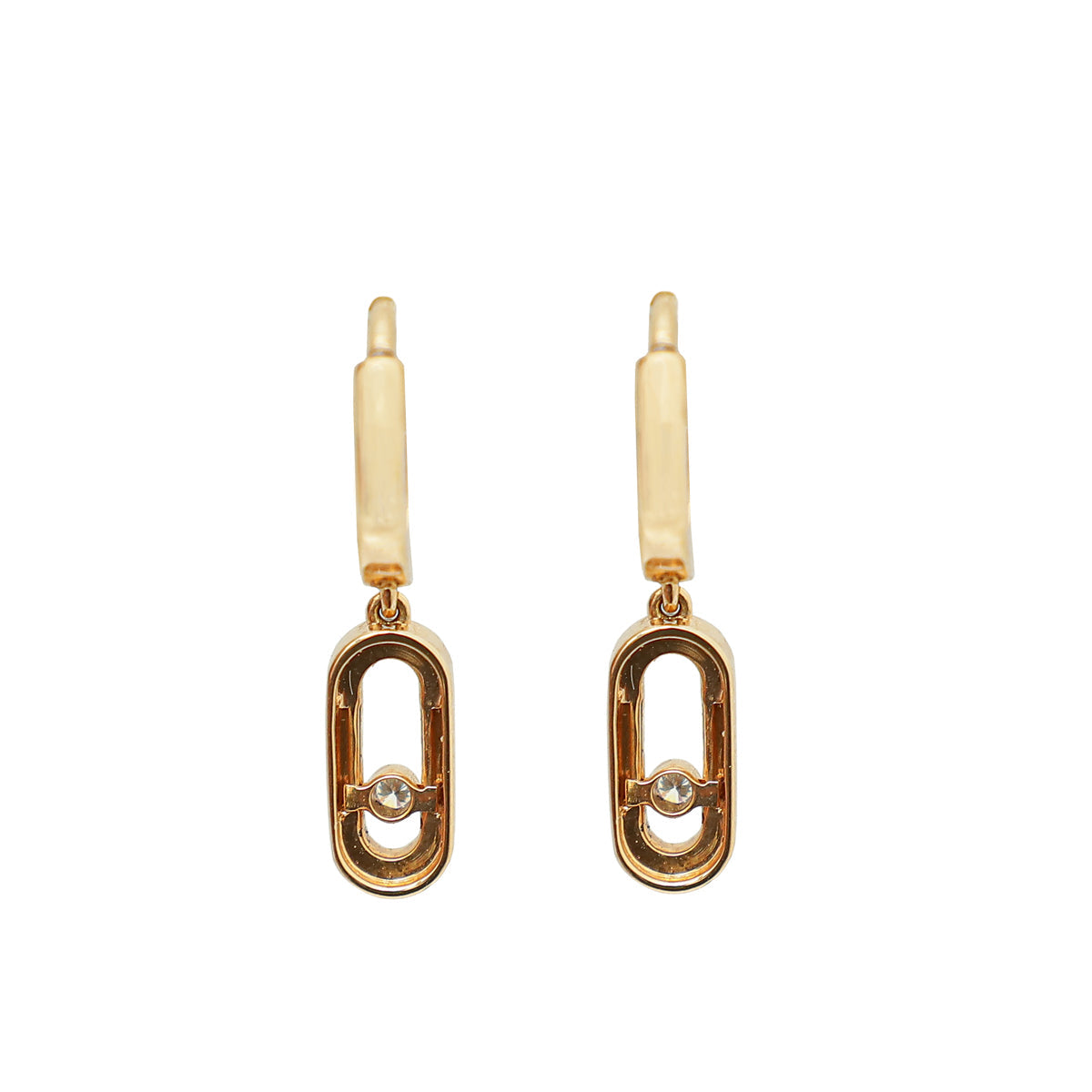 Messika 18K Rose Gold Diamond Creoles Move Uno Earring
