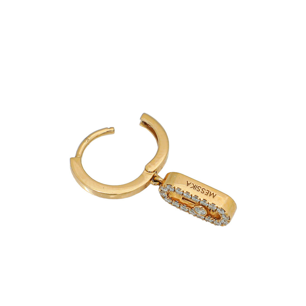 Messika 18K Rose Gold Diamond Creoles Move Uno Earring