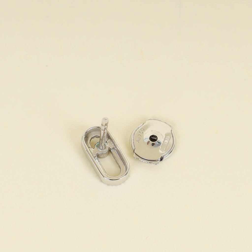 Messika 18K White Gold Move Uno Stud Diamond Earrings