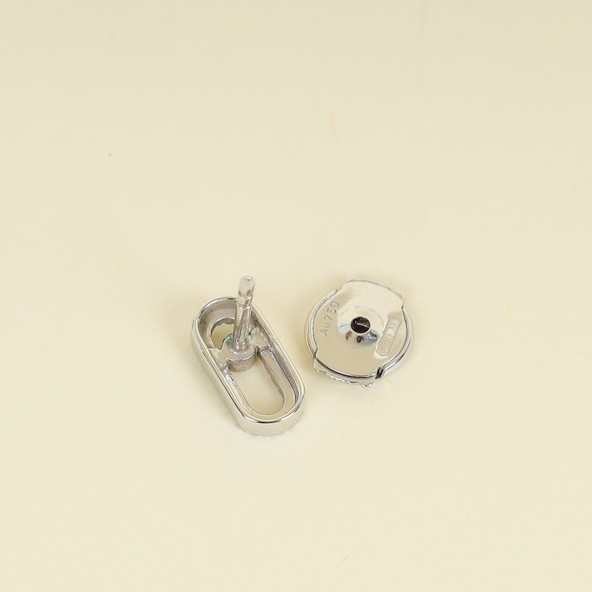 Messika 18K White Gold Move Uno Stud Diamond Earrings