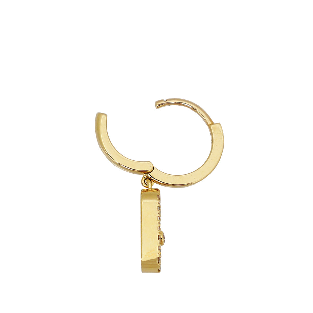 Messika 18K Yellow Gold Diamond Creoles Move Uno Earrings