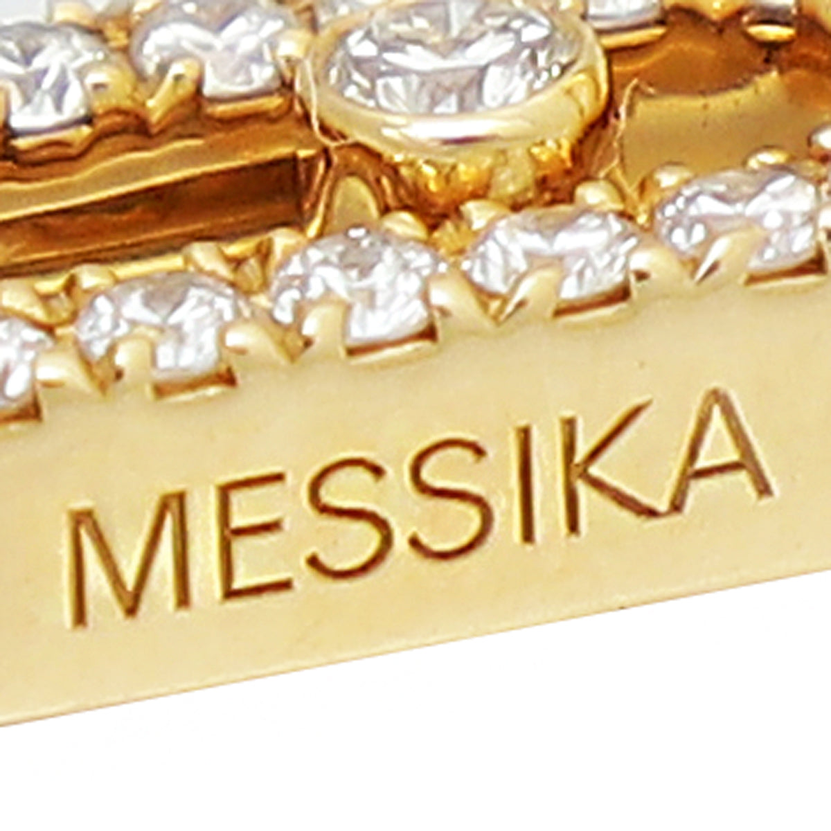 Messika 18K Yellow Gold Diamond Creoles Move Uno Earrings