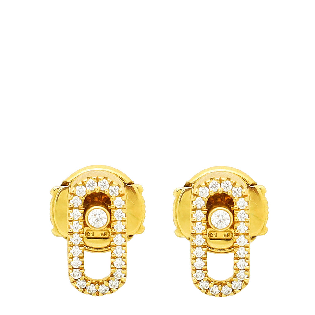 Messika 18K Yellow Gold Diamond Puces Move Uno Earrings