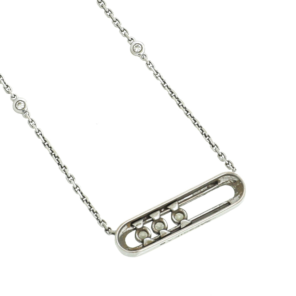 Messika 18K White Gold Diamond Baby Move Necklace
