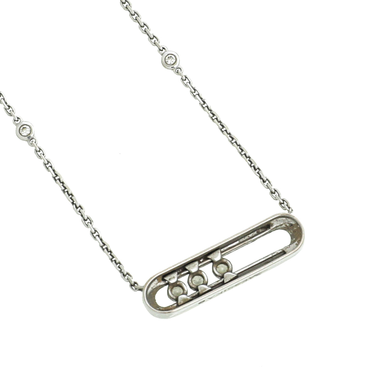 Messika 18K White Gold Diamond Baby Move Necklace