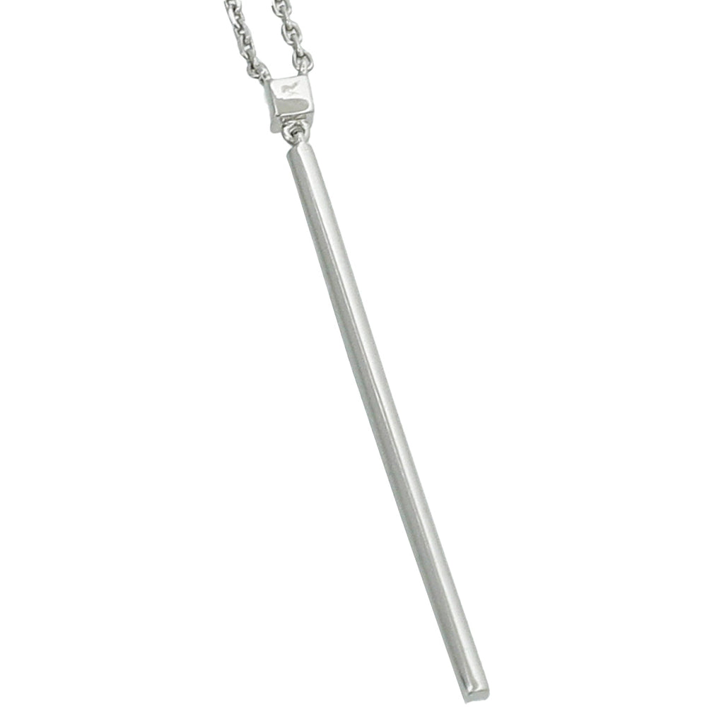 Messika 18K White Gold Diamonds Gatsky Barrette Vertical Pendant Necklace