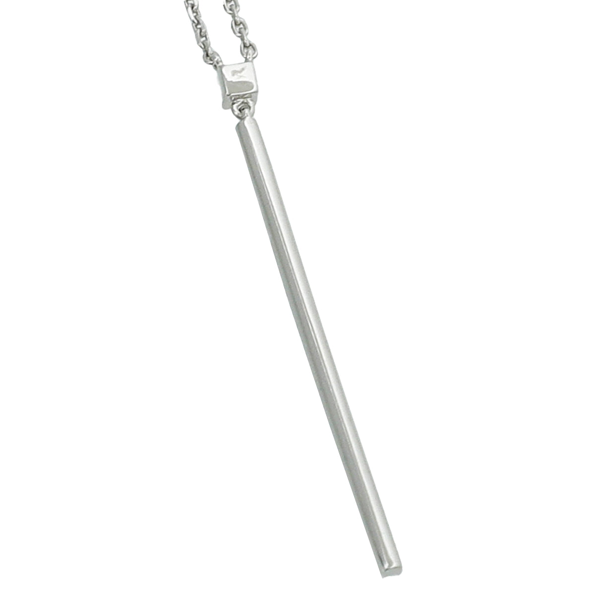 Messika 18K White Gold Diamonds Gatsky Barrette Vertical Pendant Necklace