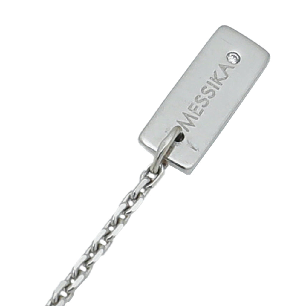 Messika 18K White Gold Pavé Diamond Baby Move Necklace