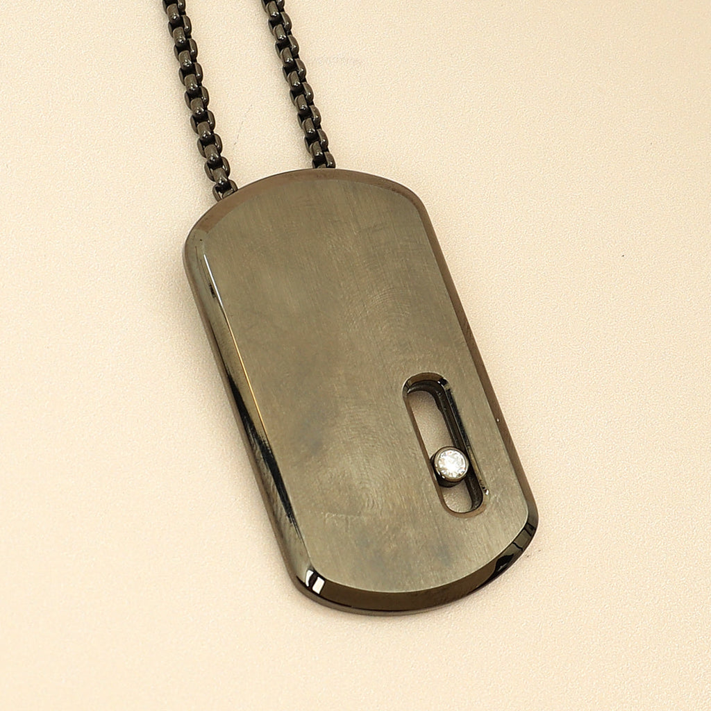 Messika Titanium Graphite Move LM Pendant Men's 27mm Necklace