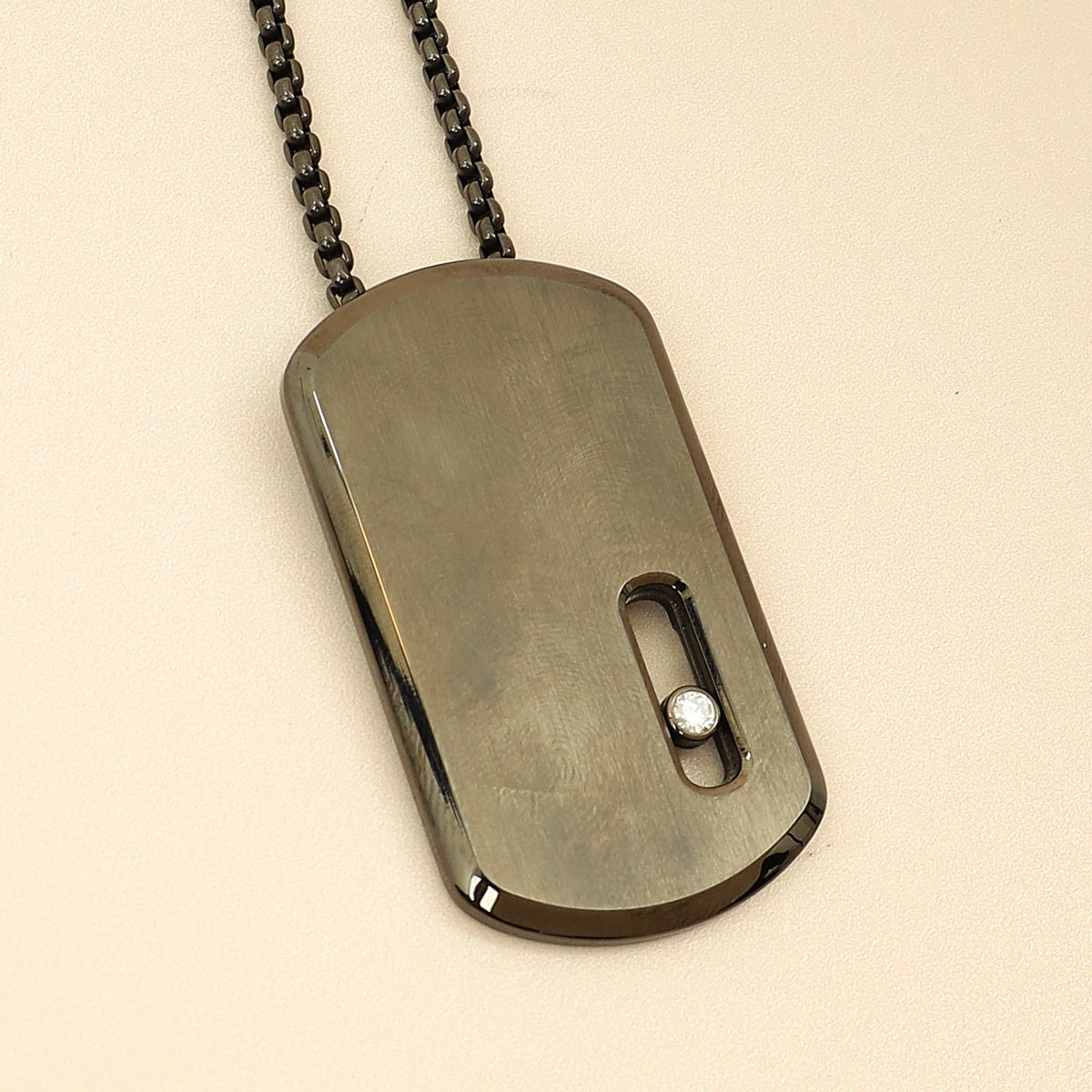 Messika Titanium Graphite Move LM Pendant Men's 27mm Necklace