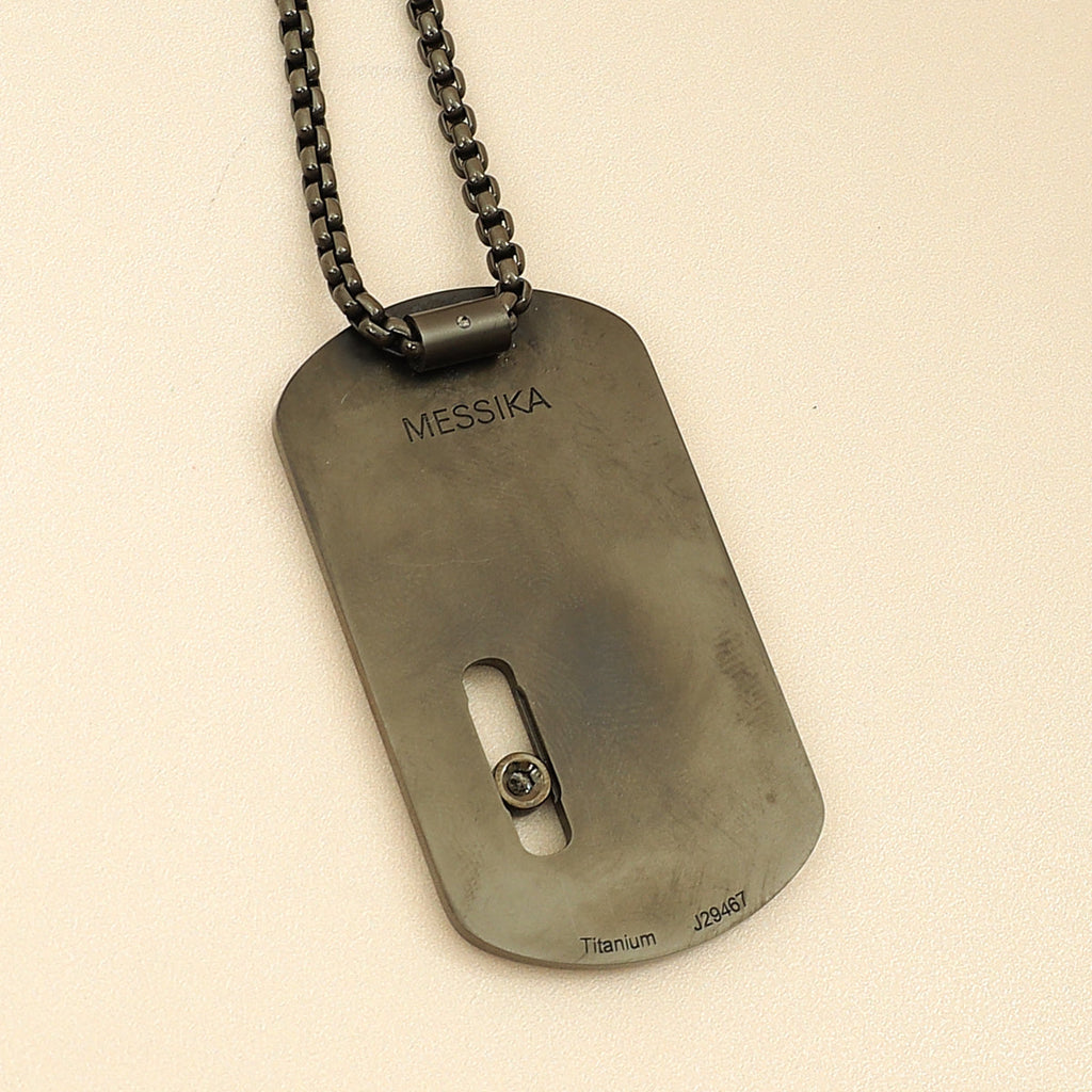 Messika Titanium Graphite Move LM Pendant Men's 27mm Necklace