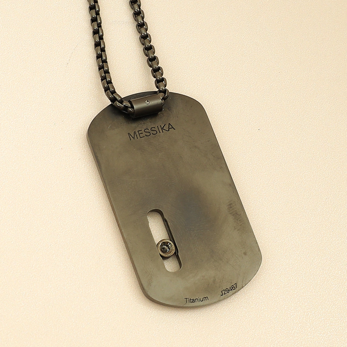 Messika Titanium Graphite Move LM Pendant Men's 27mm Necklace