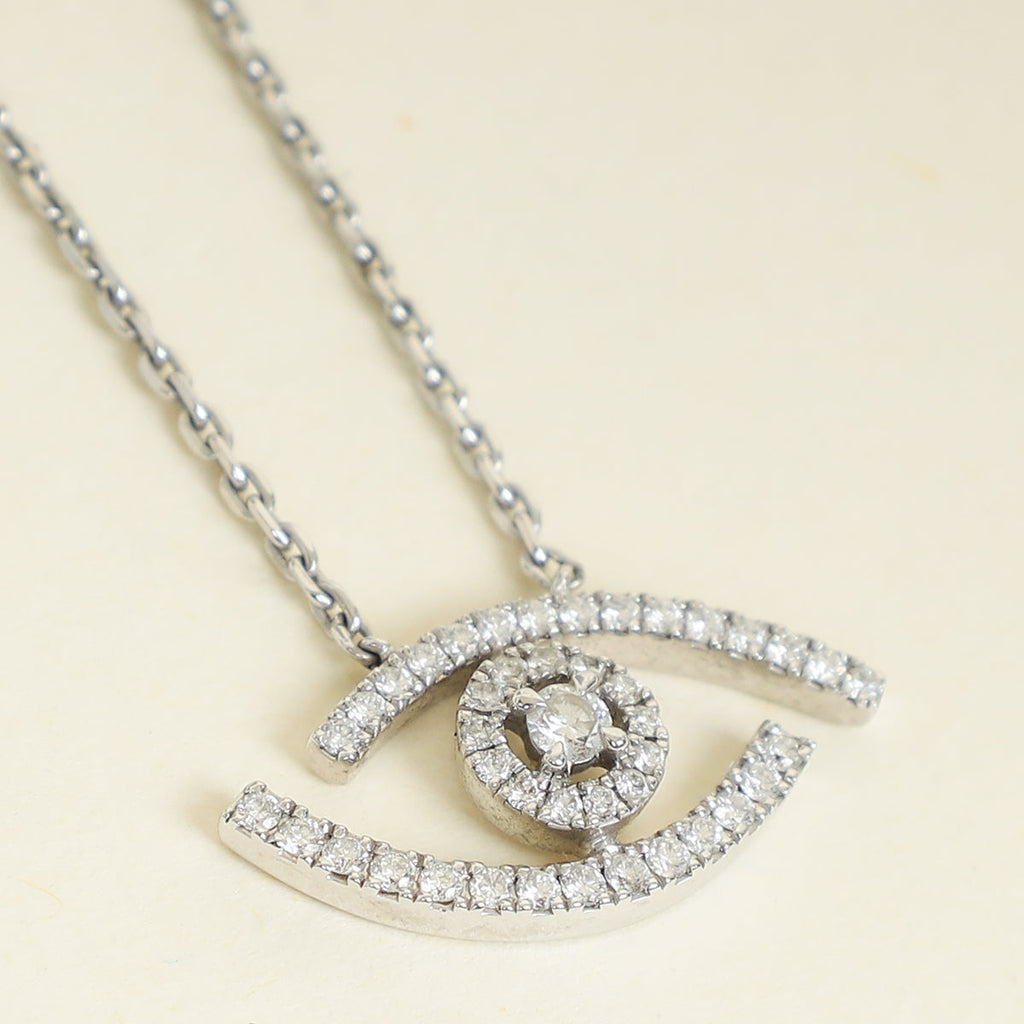 Messika Lucky Eye Pavé Necklace