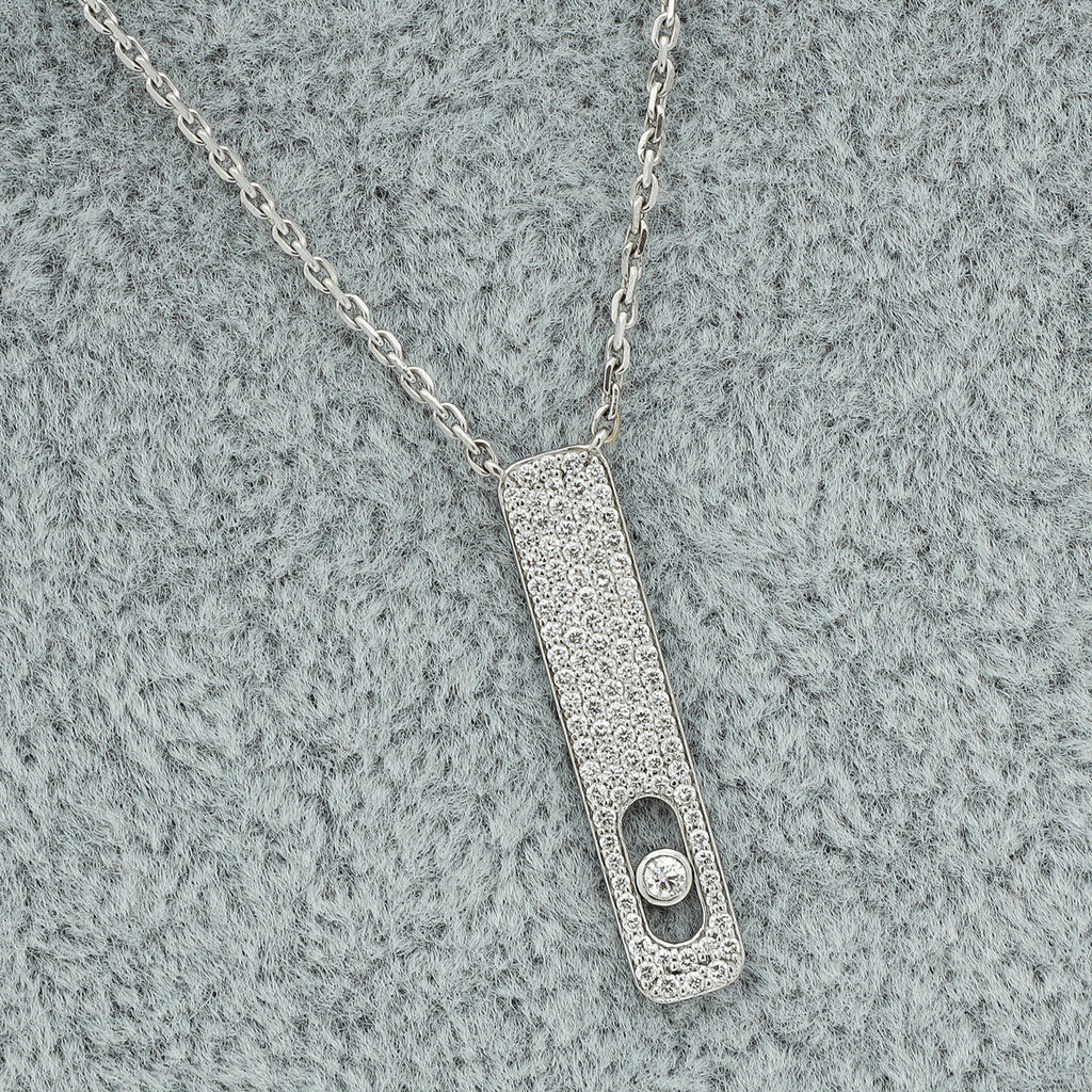 Messika 18K White Gold Diamond Pavé My First Pendant Necklace