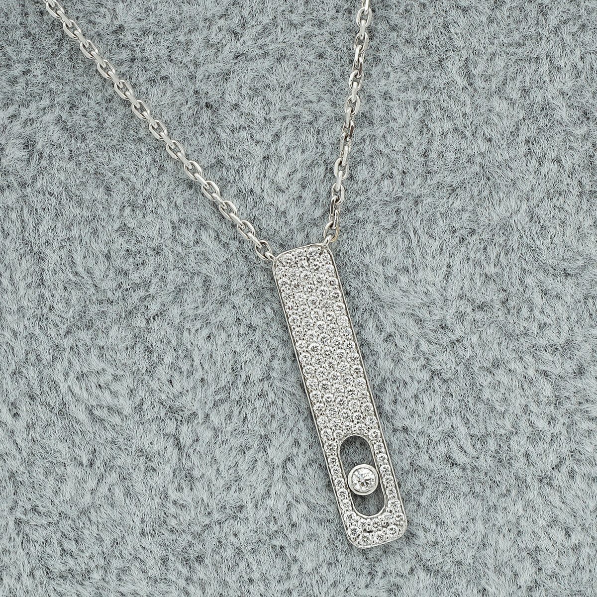 Messika 18K White Gold Diamond Pavé My First Pendant Necklace