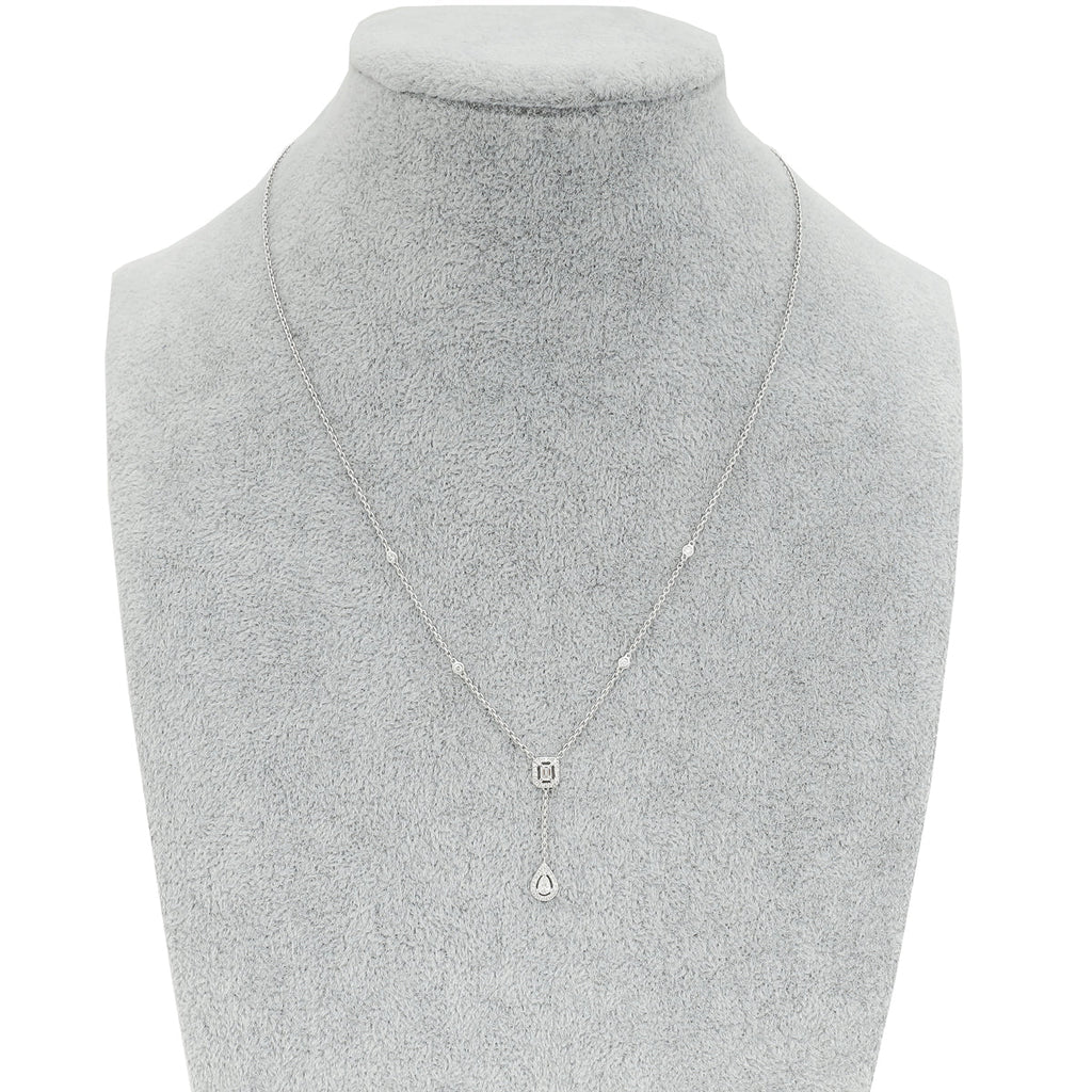 Messika 18K White Gold My Twin Tie Diamond Necklace