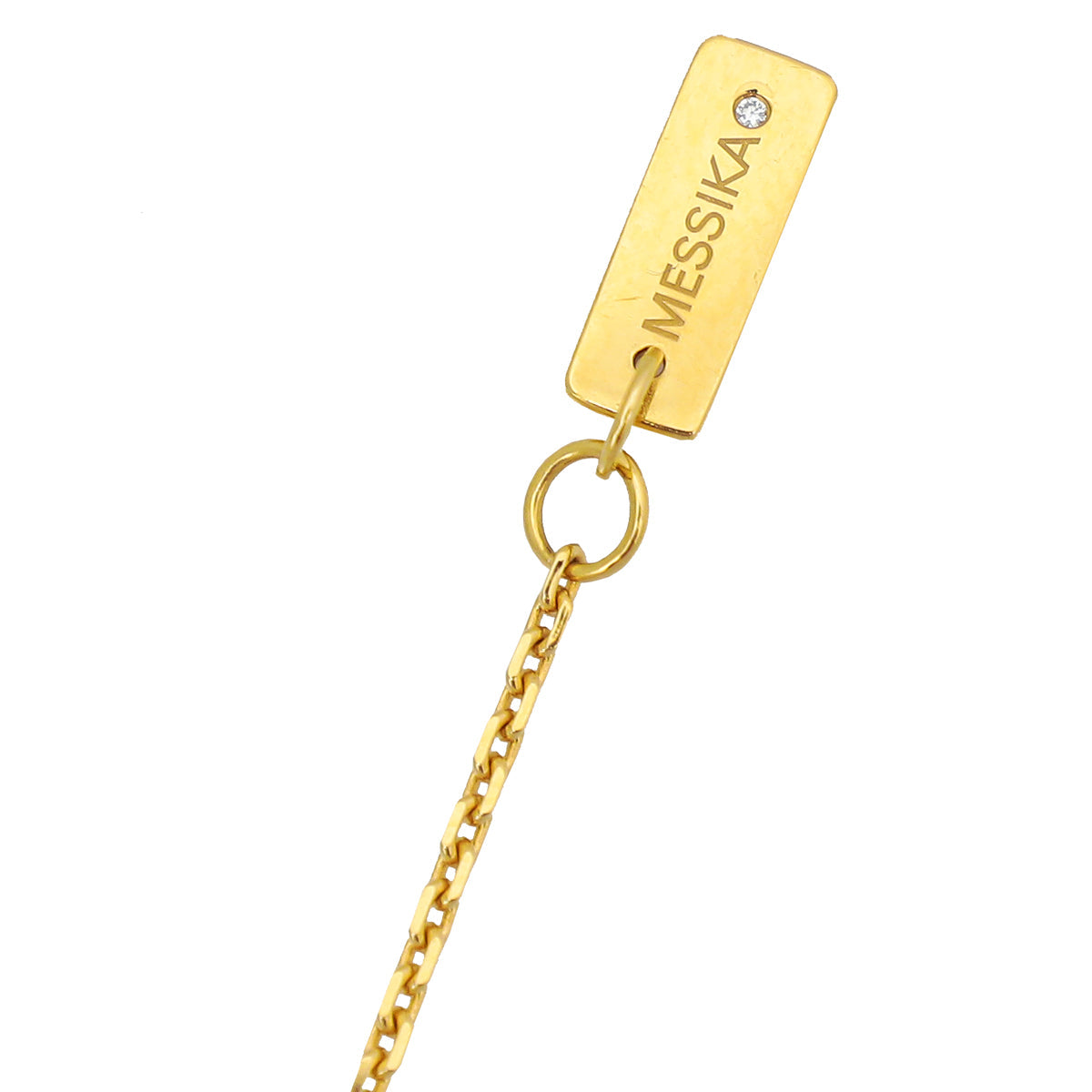 Messika 18K Yellow Gold Diamond Move Uno 2 Row Necklace