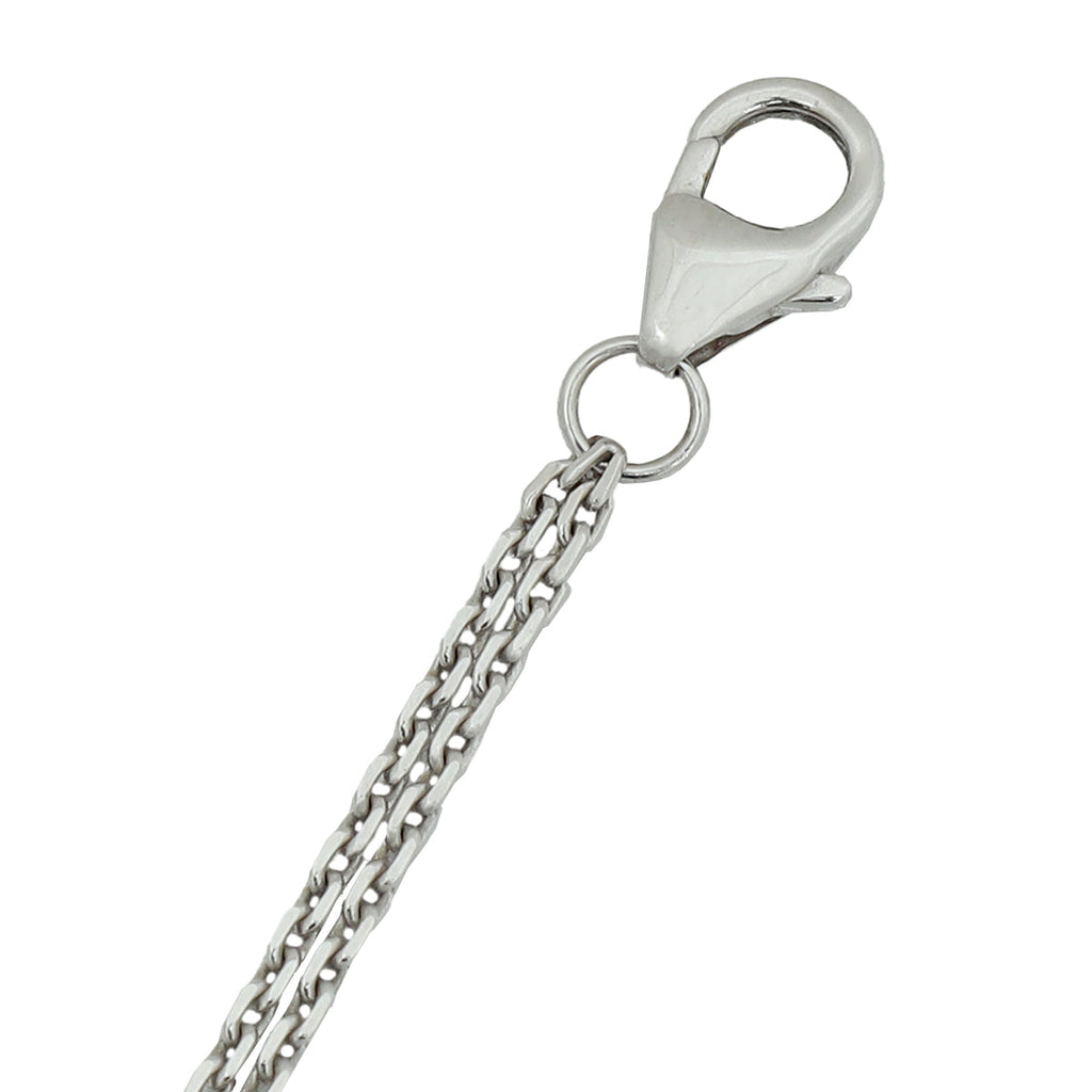 Messika 18K White Gold Move Pave Diamond Double Chain Necklace