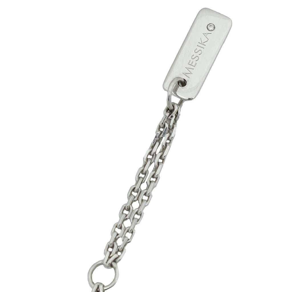 Messika 18K White Gold Move Pave Diamond Double Chain Necklace