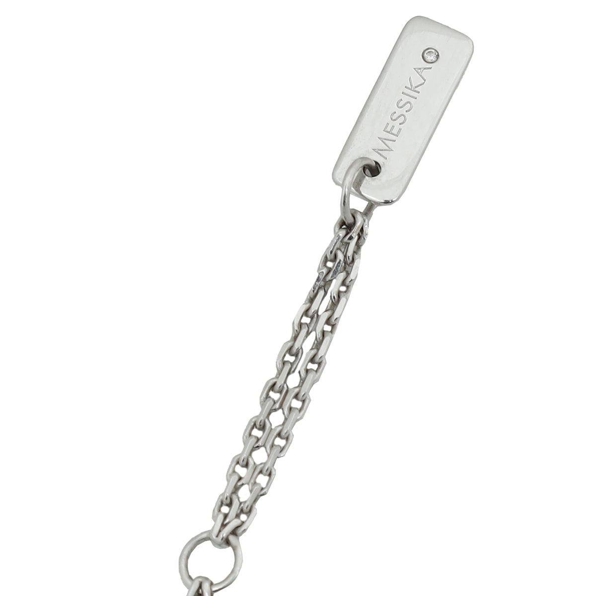 Messika 18K White Gold Move Pave Diamond Double Chain Necklace