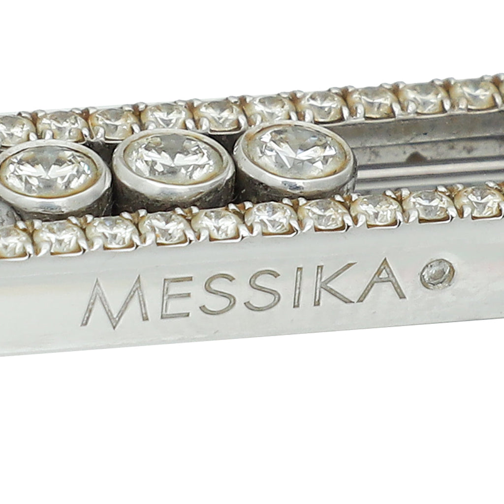 Messika 18K White Gold Move Pave Diamond Double Chain Necklace