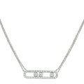 Messika 18K White Gold Diamond Move Pave Double Chain Necklace