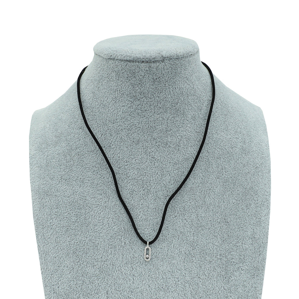 Messika 18K White Gold Diamond Care(s) Pave Necklace