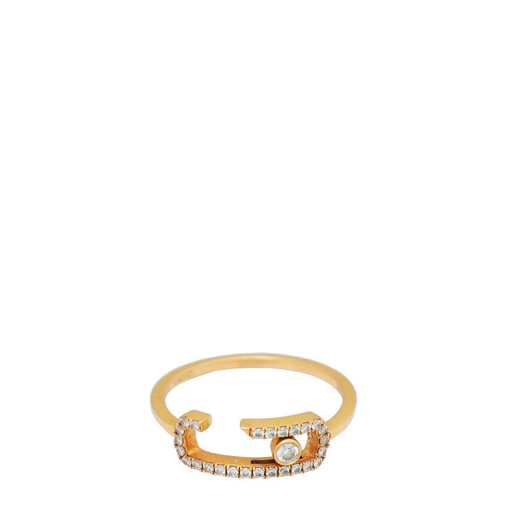 Messika 18K Pink Gold Diamond Move Addiction by Gigi Hadid Ring 55