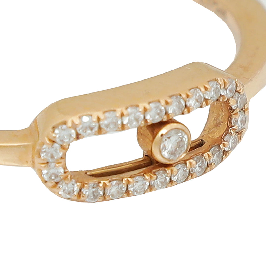 Messika 18K Rose Gold Diamond Move Uno Ring 52