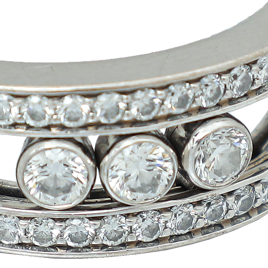 Messika 18K White Gold Move Joaillerie Pavé Diamond Small Model Ring 54