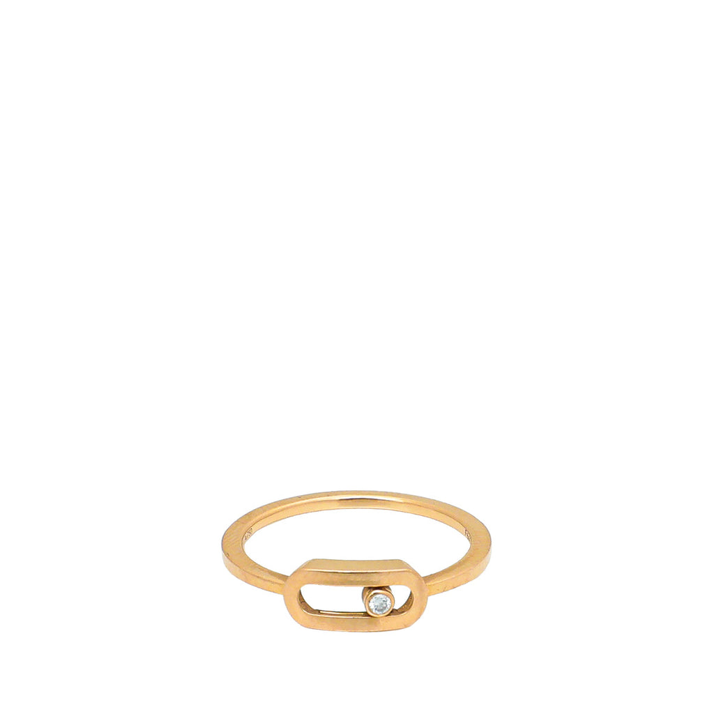 Messika 18K Pink Gold Diamond Move Uno Ring