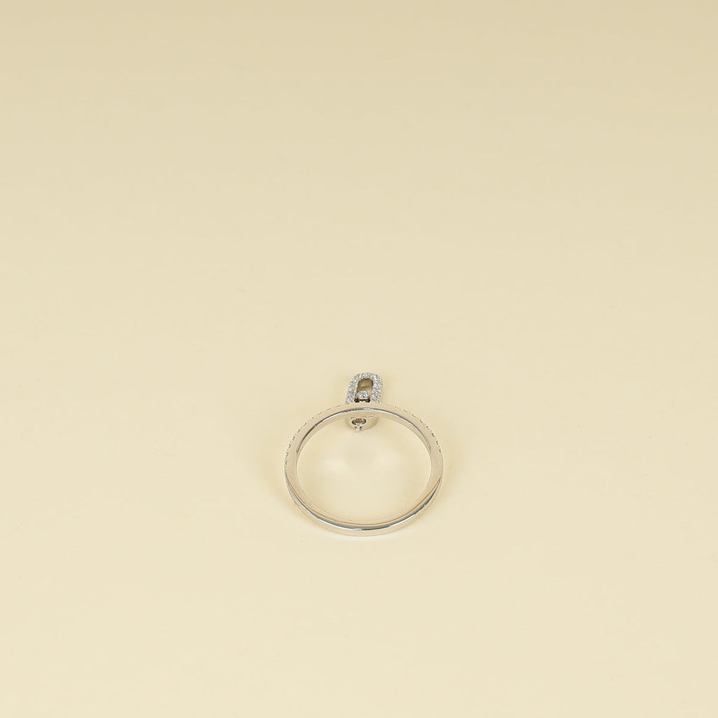 Messika 18K White Gold Diamond Move Uno Pave Drop Ring 53