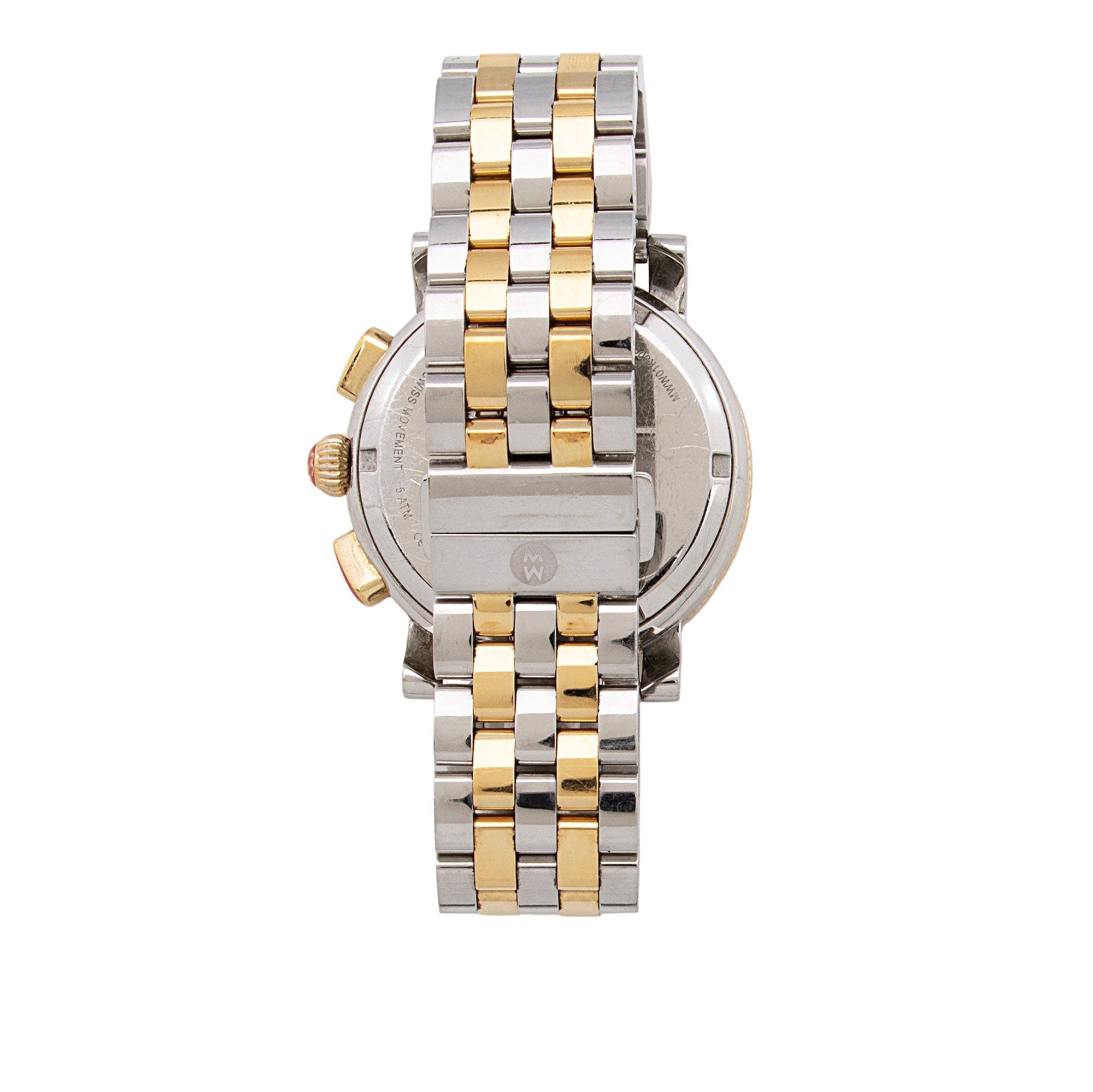 Michele Stainless Steel Diamond Two Tone Sport Sail Watch