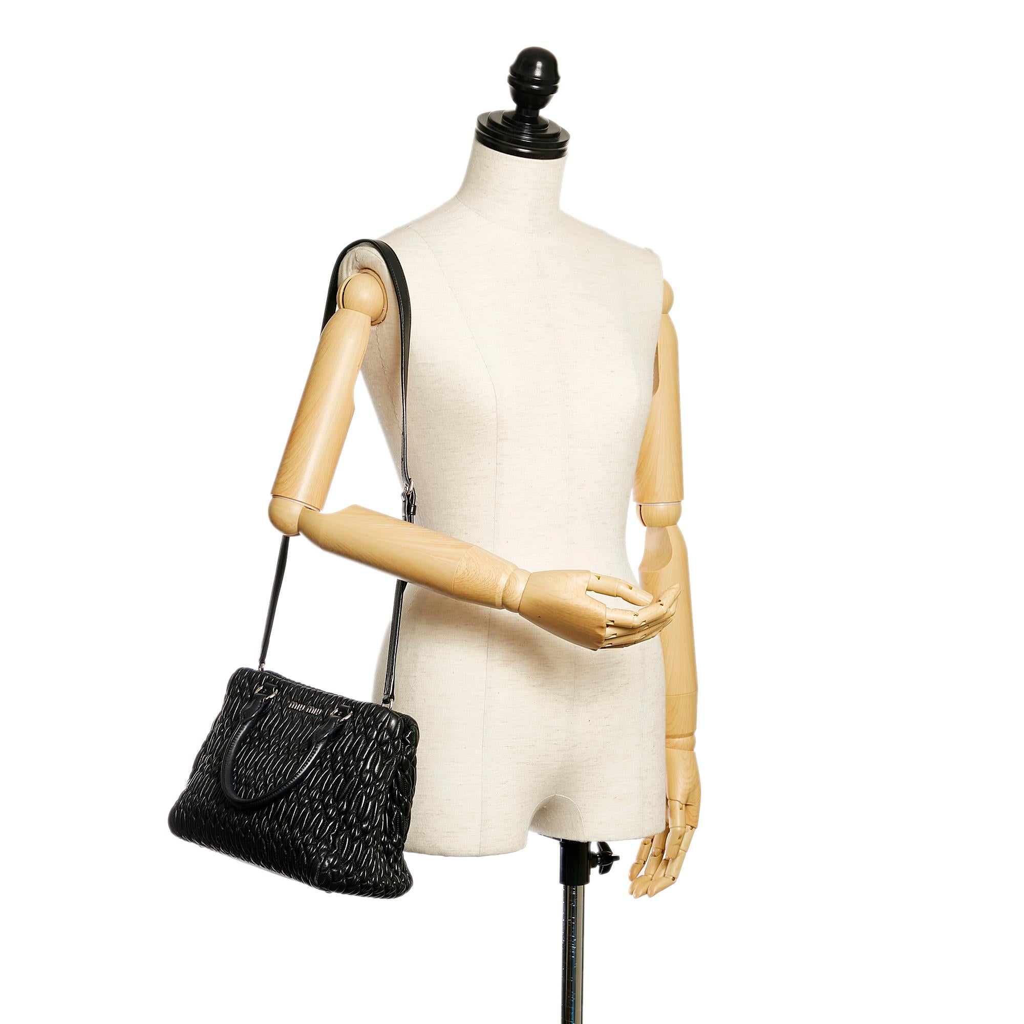 Miu Miu Matelasse Lambskin Leather Satchel (SHG-29512)