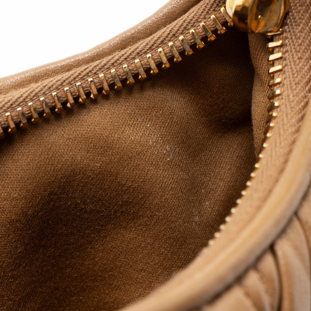 Miu Miu Matelasse Leather Wander Hobo