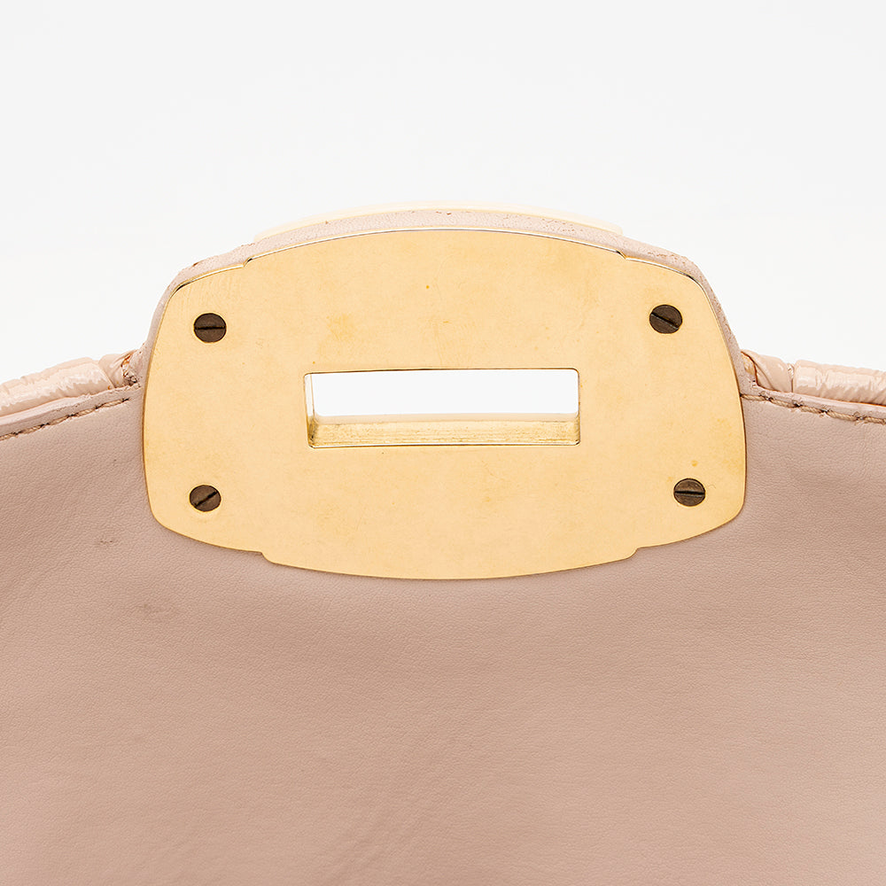 Miu Miu Matelasse Patent Leather Top Handle Flap Bag - FINAL SALE (SHF-20857)